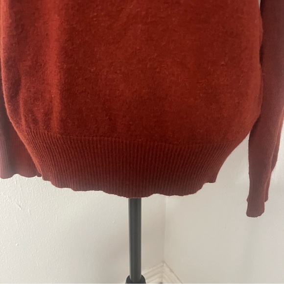 Banana Republic Men’s Large V-Neck 100% Extra Fine Merino Wool Sweater Sienna - Picture 5 of 11